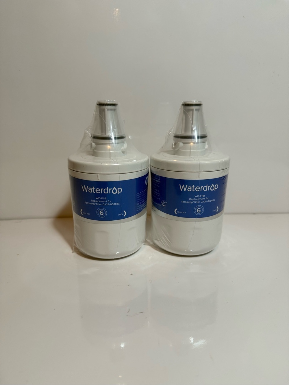 2 Waterdrop WD-F11B Water Filters Samsung DA29-00003G Side-by-Side Refrigerator